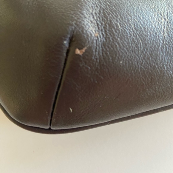 Vintage Y2K Baguette Ralph Lauren Brown Leather Shoulder Bag Double Handle - Picture 10 of 10